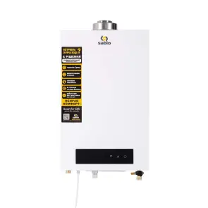 Газовая колонка турбо. Sabio 12 л White (JSP24-12FT05) + (Дымоход 1 м, 60/100) №1