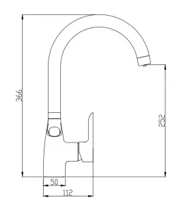 Змішувач PERLA "Leo" кухня хром з підключенням до фільтру (PBZ6902) №2