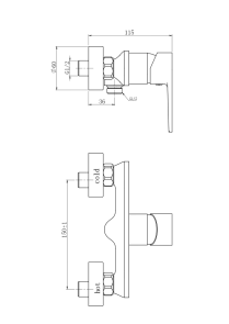 Змішувач PERLA Harry для душу (PBZ6105) №2