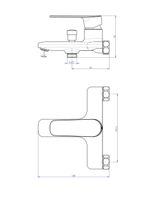 Змішувач PERLA Jack ванна хром (PBZ6304) №4