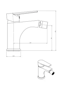 Змішувач PERLA "Harry" біде (PBZ6106) №2