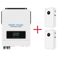 Комплект Інвертор + 2 Акумулятора:EDON EPM-MAX-10,2KW+FelicityESS FLA48100-EU 48v 100Ah