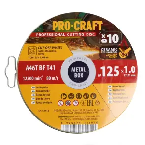 Диск відрізний керамічний Procraft YCD125x1.0b 125 мм 1,0 мм 22,2 мм 10 шт/уп №2