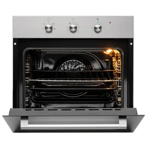 Комплект Духовой шкаф электрический GEO 61-0200 Inox + Варочная поверхность газовая GGH 61-104 Inox №3