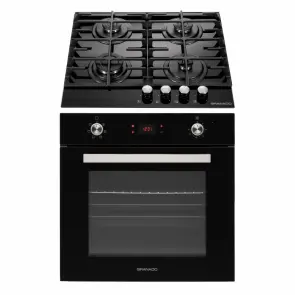 Комплект Духовой шкаф электрический GEO 62-1310 black + Варочная поверхность газовая GGH 62-104 black glass №1