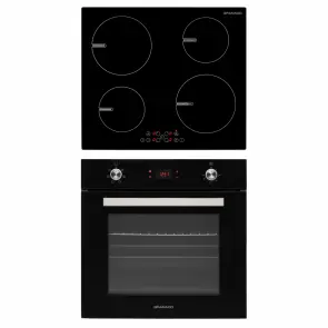 Комплект Духовой шкаф электрический GEO 62-1310 black + Варочная поверхность индукционная GIH 614 №1