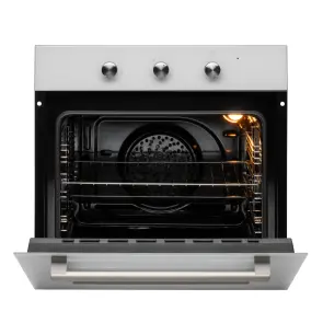 Комплект Духовой шкаф электрический GEO 62-0200 white + Варочная поверхность газовая GGH 62-104 white glass №3