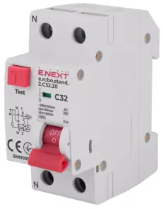 Выключатель дифференциального тока с защитой от сверхтоков e.rcbo.stand.2.C32.30, 1P+N, 32А, С, 30мА №2