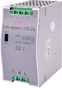 Блок живлення на DIN-рейку e.m-power.120.24 120Вт, DC24В №1