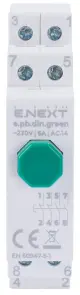 Кнопка на DIN-рейке e.pb.din.green, зеленая №1