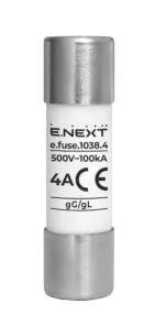 Запобіжник плавкий e.fuse.1038.4, типорозмір 10х38, 4А №1