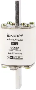 Предохранитель плавкий e.fuse.NT2.63, габарит 2, 63А. №1