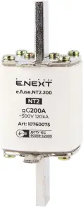 Запобіжник плавкий e.fuse.NT2.200, габарит 2, 200А №1