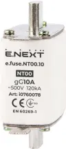 Запобіжник плавкий e.fuse.NT00.10, габарит 00, 10А