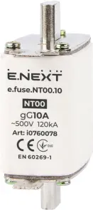 Предохранитель плавкий e.fuse.NT00.10, габарит 00, 10А. №1