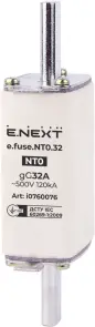 Предохранитель плавкий e.fuse.NT0.32, габарит 0, 32А. №1