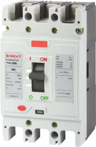 Силовий автоматичний вимикач e.industrial.ukm.100S.40, 3р, 40А №1