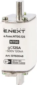 Запобіжник плавкий e.fuse.NT00.125, габарит 00, 125А №1