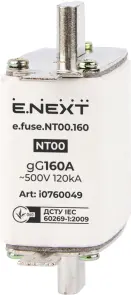 Запобіжник плавкий e.fuse.NT00.160, габарит 00, 160А №1