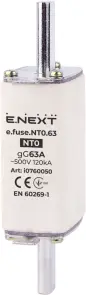 Запобіжник плавкий e.fuse.NT0.63, габарит 0, 63А №1