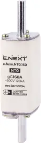 Запобіжник плавкий e.fuse.NT0.160, габарит 0, 160А №1