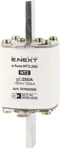 Запобіжник плавкий e.fuse.NT2.250, габарит 2, 250А №1