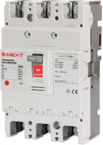 Силовой автоматический выключатель e.industrial.ukm.250S.100, 3р, 100А №1