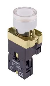 Кнопка с подсветкой e.mb.bw3161 белая, без фиксации, 1NO №1
