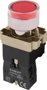 Кнопка с подсветкой e.mb.bw3461 красная, без фиксации, 1NC №1