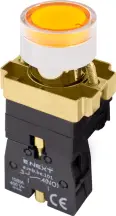Кнопка з підсвіткою e.mb.bw3561 жовта, без фіксації, 1NO