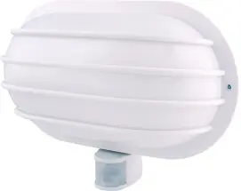 Светильник настенный с датчиком движения e.sensor.lum.69.e27.white(белый) 180°, IP44