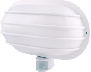 Світильник настінний з датчиком руху e.sensor.lum.69.e27.white(білий) 180°, IP44 №1