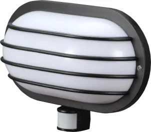 Світильник настінний з датчиком руху e.sensor.lum.69.e27.black(чорний) 180°, IP44 №1
