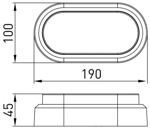 Світильник світлодіодний вологозахищений e.LED.oval.8.4500.white, 8Вт, 4500К, IP54, білий №5