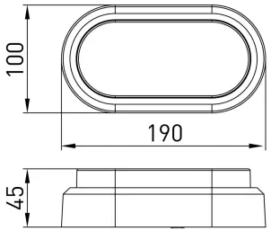 Світильник світлодіодний вологозахищений e.LED.oval.12.4500.white, 12Вт, 4500К, IP54, білий №5