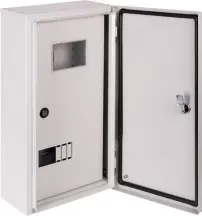 Корпус учета металлический e.mbox.pro.n.f3.9 IP54 подвесной под 3ф счетчик, 9 мод. , с внутр.дверцами под опломб.