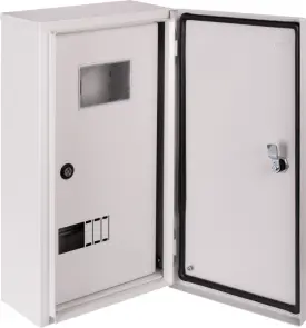 Корпус учета металлический e.mbox.pro.n.f3.9 IP54 подвесной под 3ф счетчик, 9 мод. , с внутр.дверцами под опломб. №1