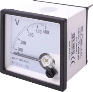 Вольтметр щитовий e.meter72.v500.dir АС 500В пряме вмикання 72х72мм №1