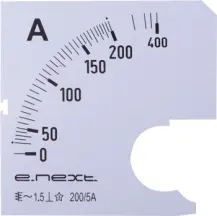 Шкала до амперметра щитового e.meter72.a200.scale АС 200А 72х72мм