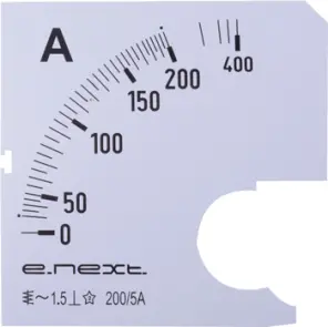Шкала до амперметра щитового e.meter72.a200.scale АС 200А 72х72мм №1