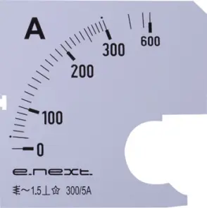 Шкала до амперметра щитового e.meter72.a300.scale АС 300А 72х72мм №1