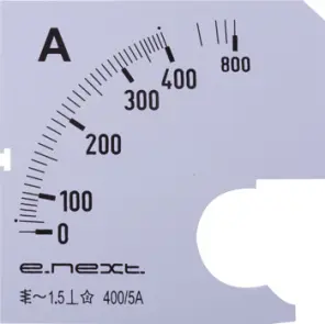 Шкала до амперметра щитового e.meter72.a400.scale АС 400А 72х72мм №1