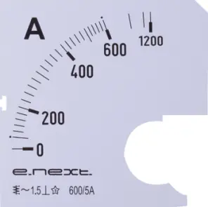 Шкала до амперметра щитового e.meter72.a600.scale АС 600А 72х72мм №1