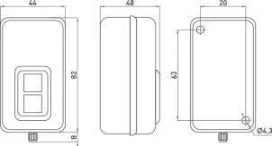 Кнопочный пост металлический e.mb.stand.xal.06a 3 фазы, 6А, On-Off №2