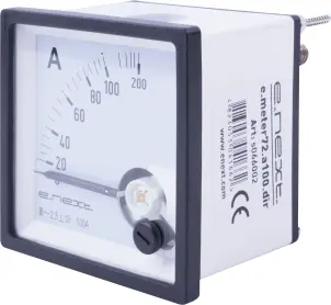 Амперметр щитовий e.meter72.a100.dir АС 100A пряме вмикання 72х72мм №1