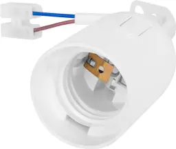 Патрон пластиковый подвесной e.lamp socket pendant..E27.pl.white, Е27, с кабелем 15см и клеммной колодкой, белый