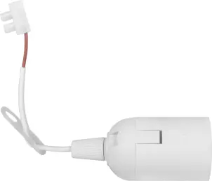 Патрон пластиковий підвісний e.lamp socket pendant..E27.pl.white, Е27, з кабелем 15см та клемною колодкою, білий №2