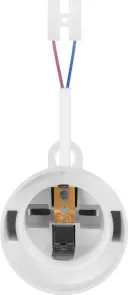 Патрон пластиковий підвісний e.lamp socket pendant..E27.pl.white, Е27, з кабелем 15см та клемною колодкою, білий №3