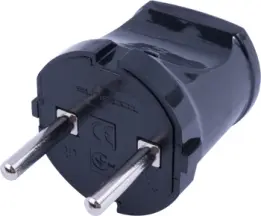 Вилка побутова e.plug.002.10, без з/к,10А, чорна