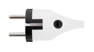 Вилка побутова e.plug.angle.005.16,з з/к, 16А, кутова, біла, з ручкою №2